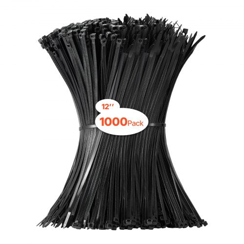 1000 Pack Cable Zip Ties 12inch Heavy Duty Cable Wire Ties with 50LBS High