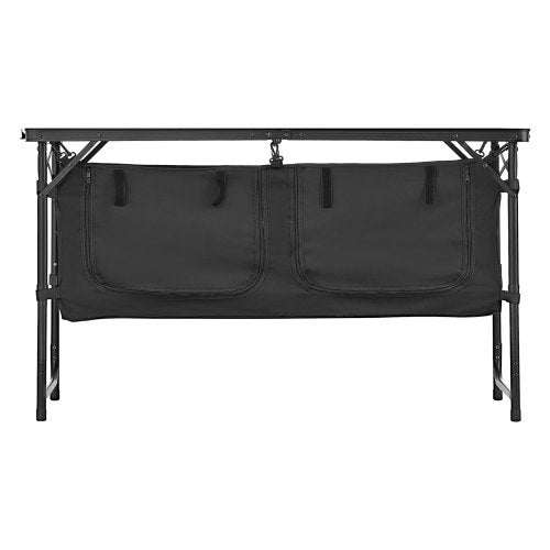 Camping Kitchen Table Folding Outdoor Cooking Table 3 Adjustable Heights