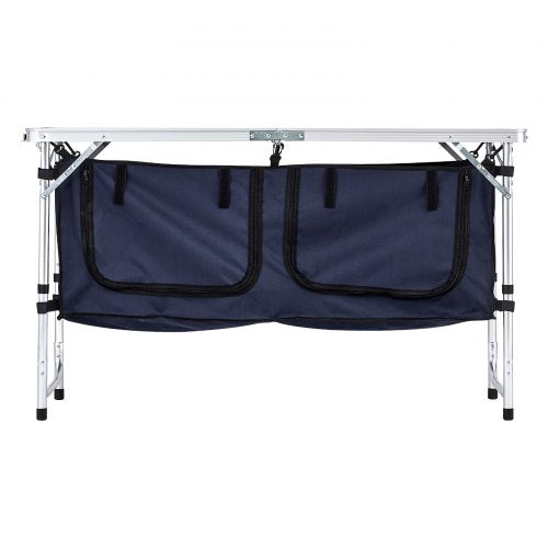 Camping Kitchen Table Folding Outdoor Cooking Table 3 Adjustable Height