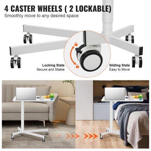 Mobile Standing Desk 285442 GasSpring Height Adjustable SitStand