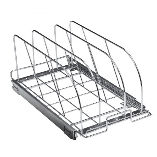 Pan and Pot Rack Expandable Pull Out Under Cabinet Organizer Cookie Sheet