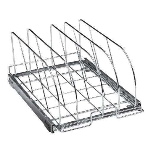 Pan and Pot Rack Expandable Pull Out Under Cabinet Organizer Cookie Sheet
