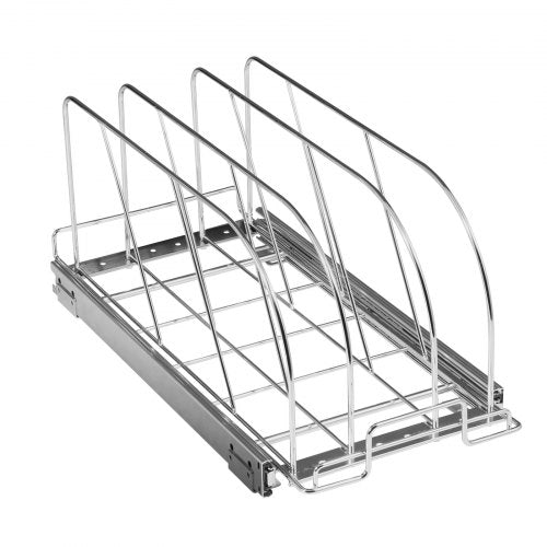 Pan and Pot Rack Expandable Pull Out Under Cabinet Organizer Cookie Sheet