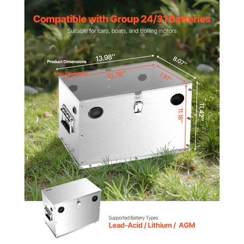 Battery Box Group 2431 Trolling Motor Battery Box Marine Batteries Case