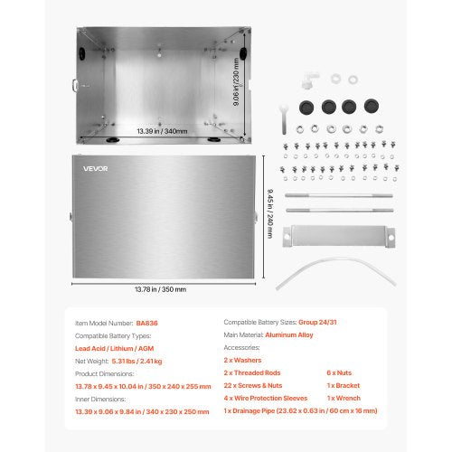 Battery Box Group 2431 Trolling Motor Battery Box Marine Batteries Case