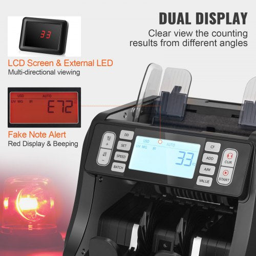 Money Counter Machine Bill Counter with UV MG IR and DD Counterfeit