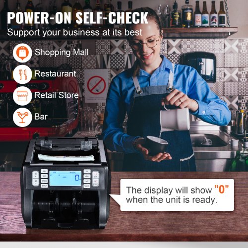 Money Counter Machine Bill Counter with UV MG IR and DD Counterfeit