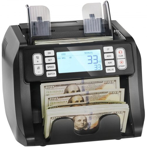 Money Counter Machine Bill Counter with UV MG IR and DD Counterfeit