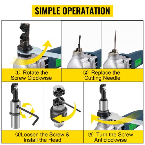 Electric Sheet Metal Cutter 380W Power 1800RPM Rotor Speed 007in18mm