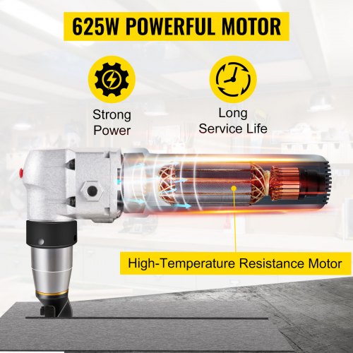Electric Metal Nibbler 625W Nibbler Metal Cutter 1000RPM High Speed Rotor