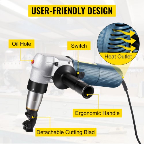 Electric Metal Nibbler 625W Nibbler Metal Cutter 1000RPM High Speed Rotor