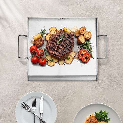 Stainless Steel Griddle 18x16 inch Universal Flat Top Rectangular Plate