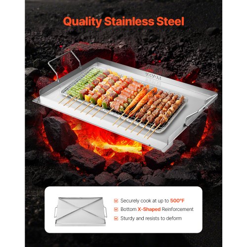 Stainless Steel Griddle 23x16 inch Universal Flat Top Rectangular Plate