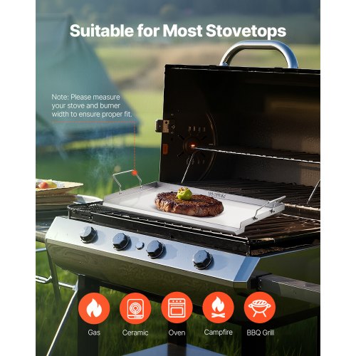 Stainless Steel Griddle 23x16 inch Universal Flat Top Rectangular Plate