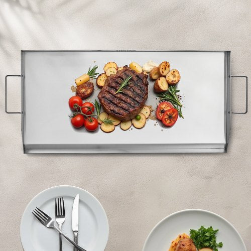 Stainless Steel Griddle 32x16 inch Universal Flat Top Rectangular Plate
