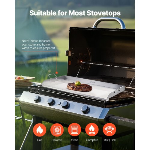 Stainless Steel Griddle 36x22 inch Universal Flat Top Rectangular Plate