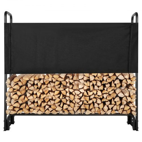 43FT Outdoor Firewood Rack with Cover 52x142x46.1 in Heavy Duty Firewood