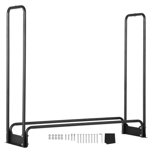43FT Outdoor Firewood Rack with Cover 52x142x46.1 in Heavy Duty Firewood