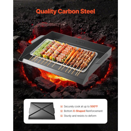 Carbon Steel Griddle 22x16 inch Universal Flat Top Rectangular Plate Gas