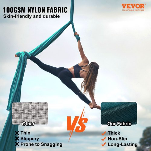 Aerial Silk Yoga Swing 11 Yards Aerial Yoga Hammock Kit with 100gsm
