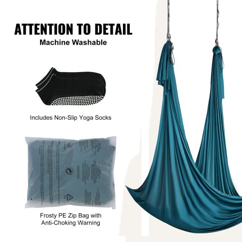 Aerial Silk Yoga Swing 11 Yards Aerial Yoga Hammock Kit with 100gsm