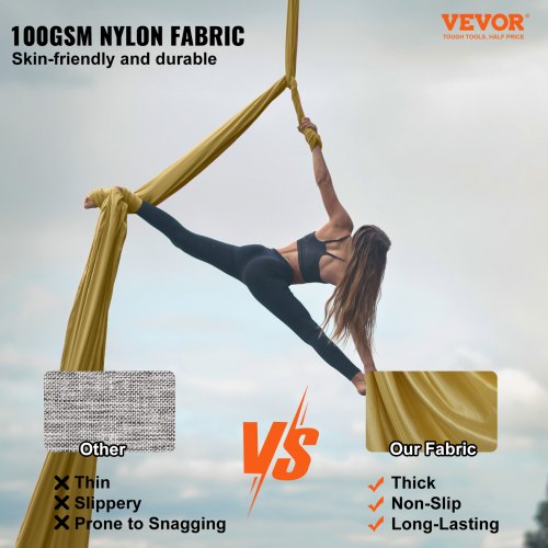 Aerial Yoga Hammock Swing 44 Yards Aerial Yoga Starter Kit with 100gsm