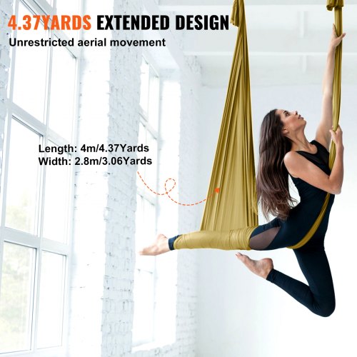 Aerial Yoga Hammock Swing 44 Yards Aerial Yoga Starter Kit with 100gsm