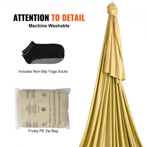 Aerial Yoga Hammock Swing 44 Yards Aerial Yoga Starter Kit with 100gsm