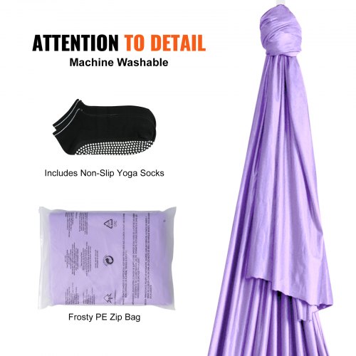 Aerial Yoga Hammock Swing 44 Yards Yoga Starter Kit with 100gsm Nylon