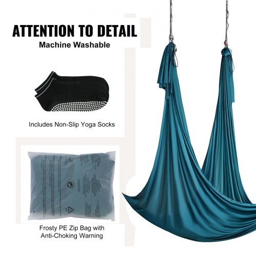 Aerial Yoga Hammock Swing 55 Yards Aerial Yoga Starter Kit with 100gsm