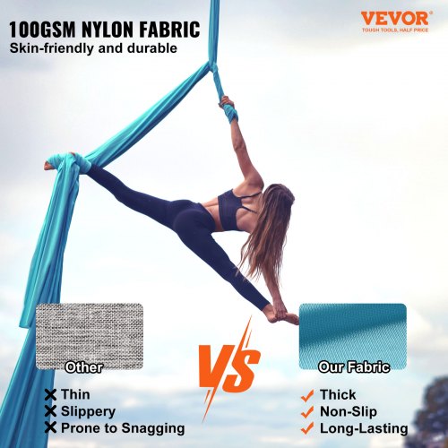 Aerial Yoga Hammock Swing 55 Yards Aerial Yoga Starter Kit with 100gsm