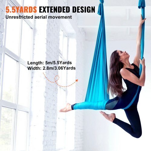 Aerial Yoga Hammock Swing 55 Yards Aerial Yoga Starter Kit with 100gsm
