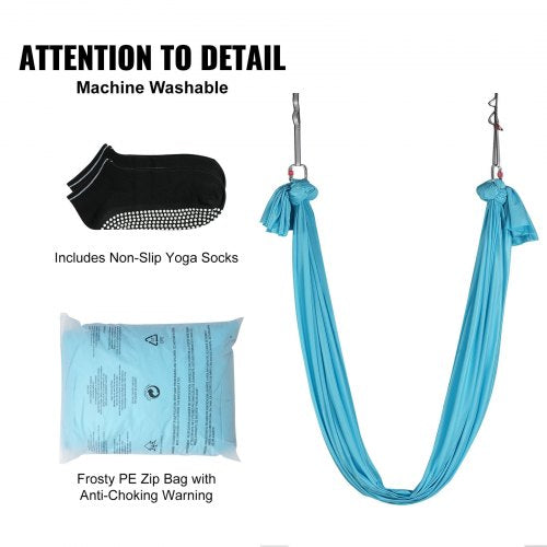 Aerial Yoga Hammock Swing 55 Yards Aerial Yoga Starter Kit with 100gsm