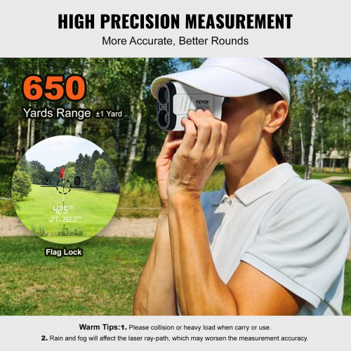 Golf Rangefinder 650 Yards Laser Golfing Hunting Range Finder 6X