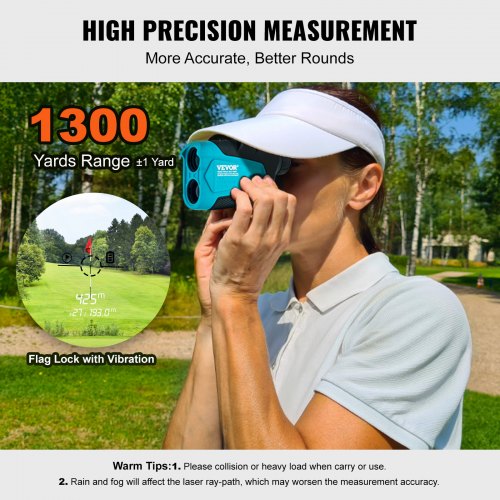 Golf Rangefinder 1300 Yards Laser Golfing Hunting Range Finder 6X