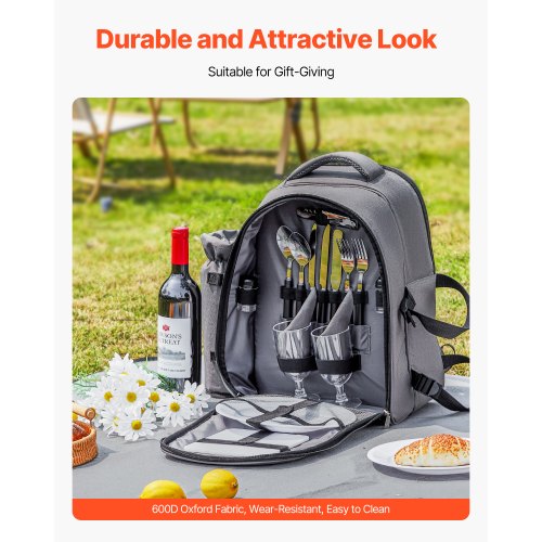 Picnic Backpack Beach Picnic Backpack Bag for 2 Person with Insulated