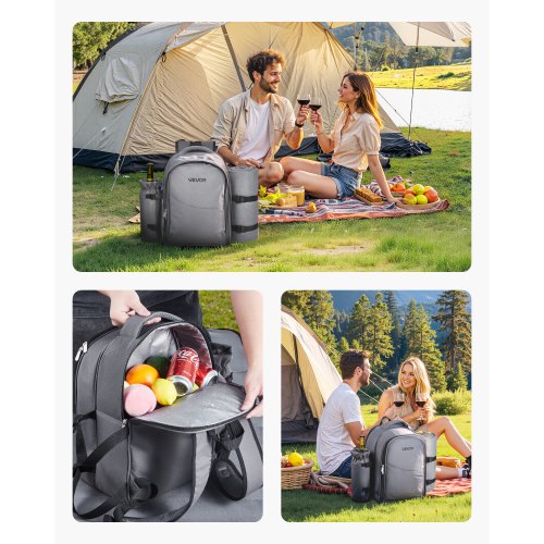Picnic Backpack Beach Picnic Backpack Bag for 2 Person with Insulated