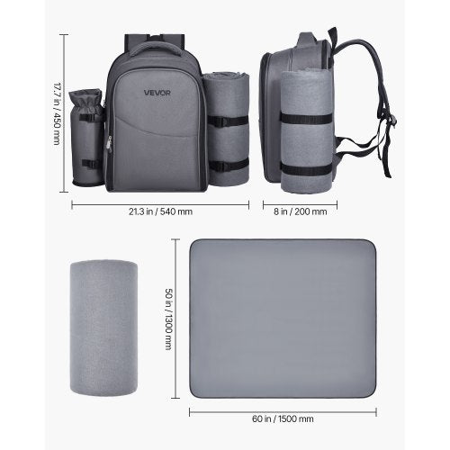 Picnic Backpack Beach Picnic Backpack Bag for 2 Person with Insulated