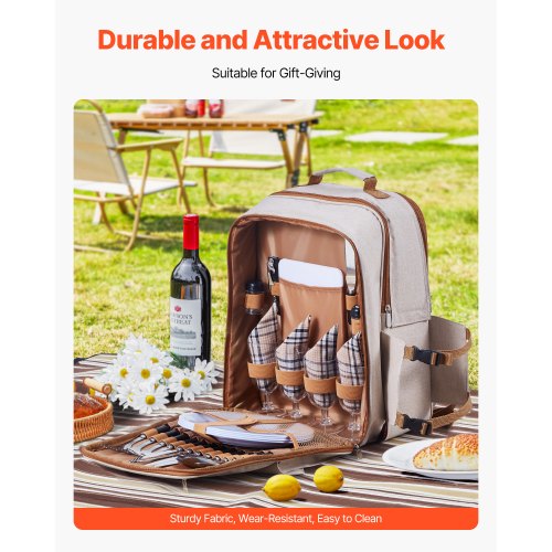 Picnic Backpack Beach Picnic Backpack Bag for 4 Person with Insulated