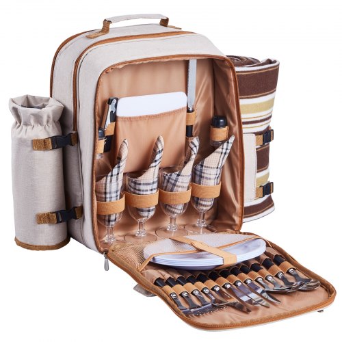 Picnic Backpack Beach Picnic Backpack Bag for 4 Person with Insulated