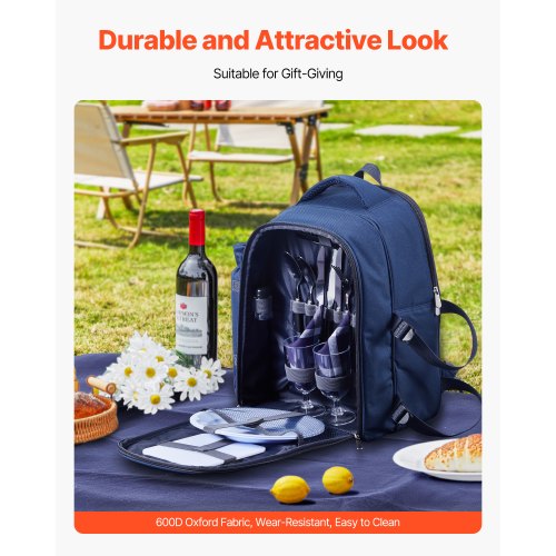 Picnic Backpack Beach Picnic Backpack Bag for 2 Person with Insulated