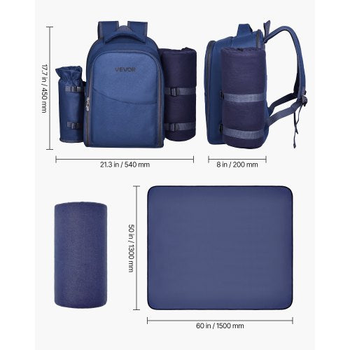 Picnic Backpack Beach Picnic Backpack Bag for 2 Person with Insulated