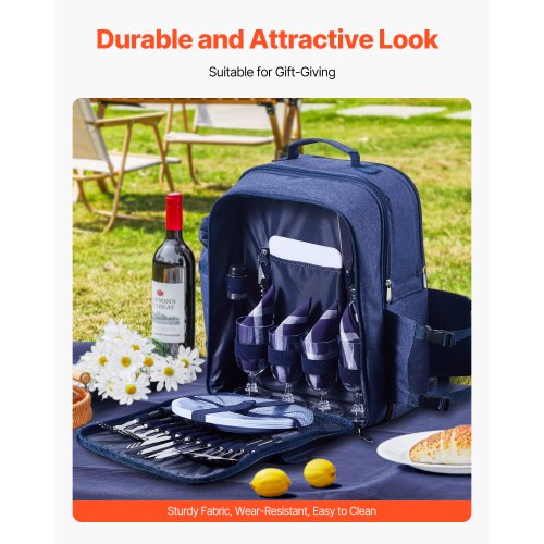 Picnic Backpack Beach Picnic Backpack Bag for 4 Person with Insulated