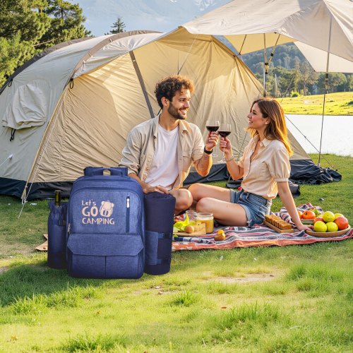 Picnic Backpack Beach Picnic Backpack Bag for 4 Person with Insulated
