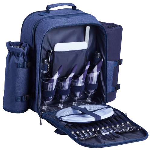 Picnic Backpack Beach Picnic Backpack Bag for 4 Person with Insulated