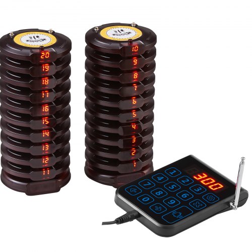 Restaurant Pager System Wireless 500m Long Range Lineup Waiting Queue