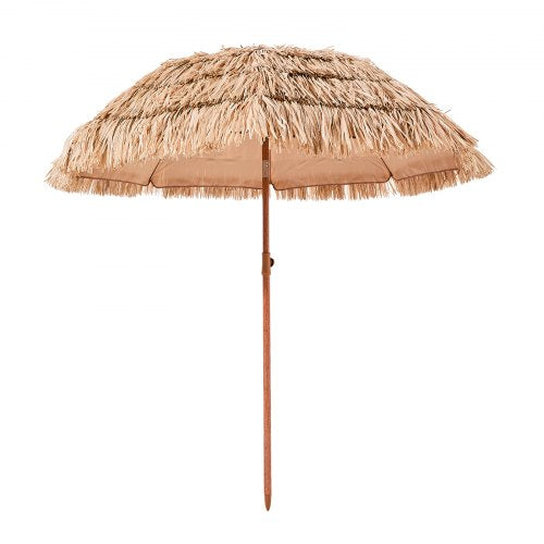 Tiki Umbrella 6 ft Thatched Patio Umbrella with Tilt Hawaiian Style Beach