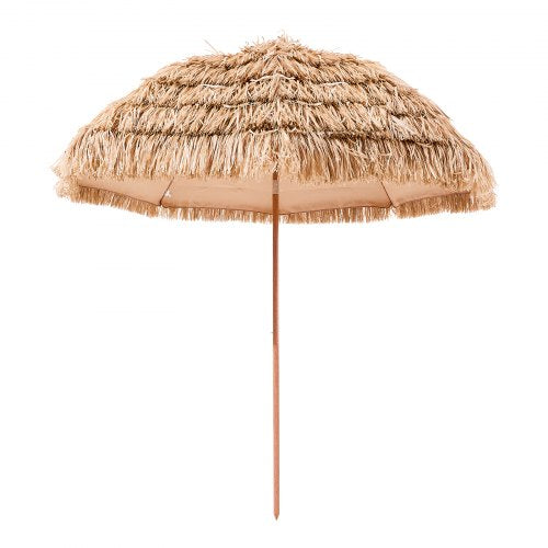 Tiki Umbrella 8 ft Thatched Patio Umbrella with Tilt Hawaiian Style Beach