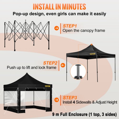 Pop Up Canopy Tent 10 x 10 FT Outdoor Patio Gazebo Tent with Removable