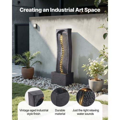 Outdoor Water Fountain 3858 in Height Fountain and Waterfall 1Tier Floor